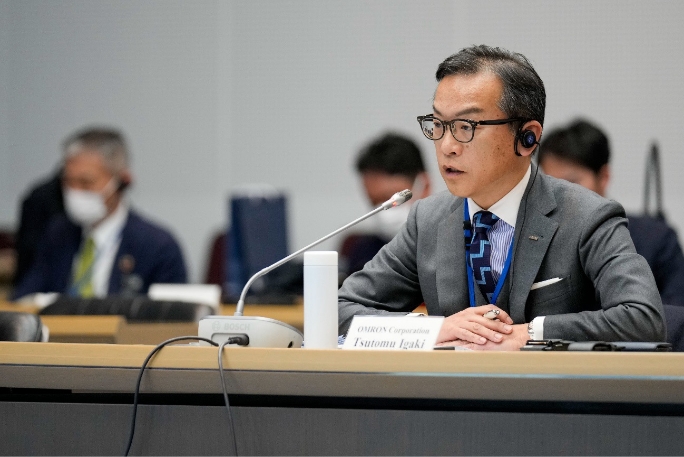 Tsutomu Igaki, Managing Executive Officer and Sustainability Executive, OMRON Corporation ©UN Global Compact/Robichon